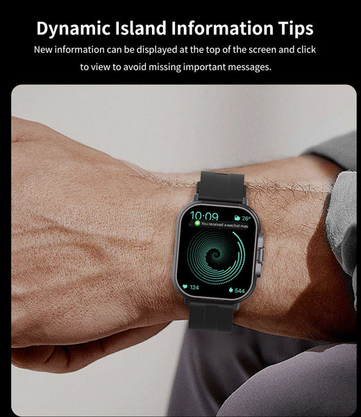 Black Tpu Strap 2 In 1 Smartwatch With Built Earbuds 2.01" Hd Touchscreen Bluetooth Calls Health Monitor Long Battery Life Smart Watches