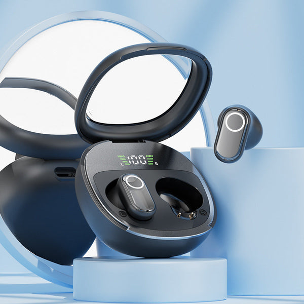 Black Feather Light Tws Bluetooth 5.4 Hi Fi Sound Led Display Case 60H+ Playtime Touch Control Earbuds