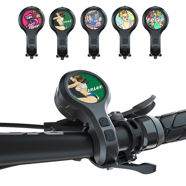 Black Style D Ultra Loud Electric Bike Horn 130Db Usb Rechargeable Ipx6 Waterproof Easy Mount Bicycle Safety Bell Bells & Horns