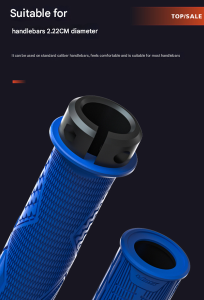 Black Ergonomic Lock On Bike Grips Anti Slip Tpr Rubber Alloy Rings & Plugs For Mtb Commuter Bikes Handlebar Grips Tape & Pads