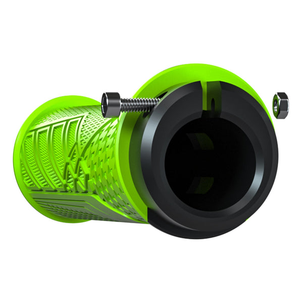 Green Ergonomic Lock On Bike Grips Anti Slip Tpr Rubber Alloy Rings & Plugs For Mtb Commuter Bikes Handlebar Grips Tape & Pads