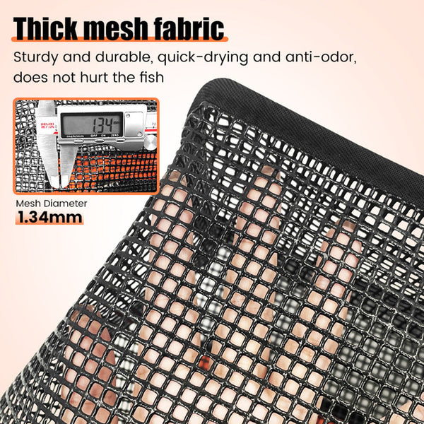 1 Piece Orange And Black Durable Collapsible Fishing Keepnet Large 40.5L Quick Dry Coated Nylon Basket For Live Bait & Catch Other Tackle & Accessorie