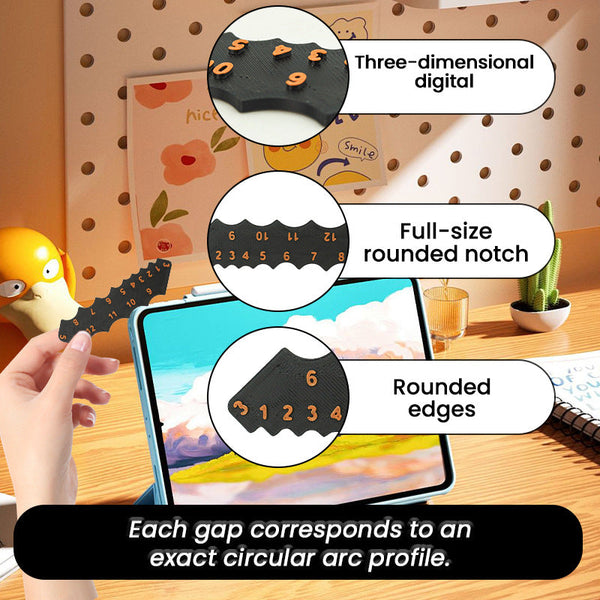 2 Pcs Black Precision Fillet Radius Gauge Compact Plastic Arc & Corner Measurement Tool R1 R12mm Other Test & Measurement