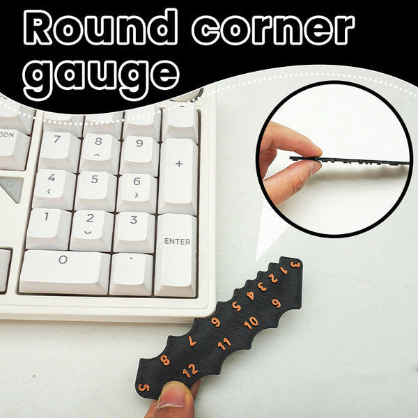 2 Pcs Black Precision Fillet Radius Gauge Compact Plastic Arc & Corner Measurement Tool R1 R12mm Other Test & Measurement