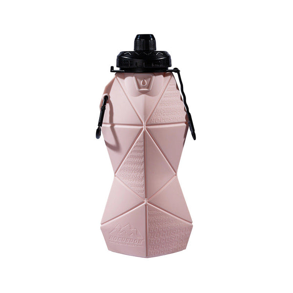 Pink And Black Cup Lid Ultimate Foldable Silicone Water Bottle Lightweight Leakproof Travel & Sports Hydration 700Ml Water Bottles & Vacuum Flasks