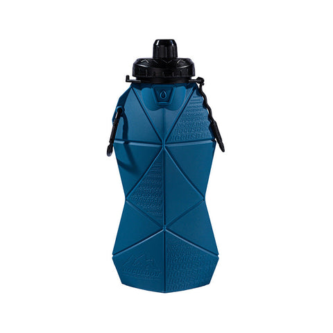 Blue And Black Cup Lid Ultimate Foldable Silicone Water Bottle Lightweight Leakproof Travel & Sports Hydration 700Ml Water Bottles & Vacuum Flasks