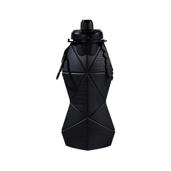 Black And Cup Lid Ultimate Foldable Silicone Water Bottle Lightweight Leakproof Travel & Sports Hydration 700Ml Water Bottles & Vacuum Flasks