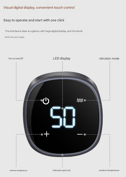 Grey Wireless Heated Knee Massager Brace Rechargeable Vibration & Heat Therapy For Joint Pain Relief & Arthritis Support Massagers