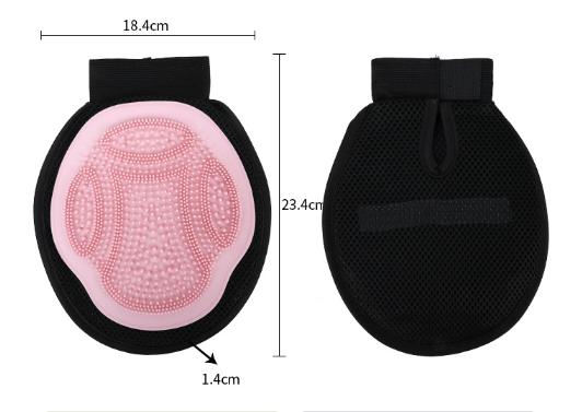 Purple 3 Pack Gentle Pet Grooming Glove Deshedding Bathing & Massage Mitt For Dogs Cats Breathable Adjustable Massagers