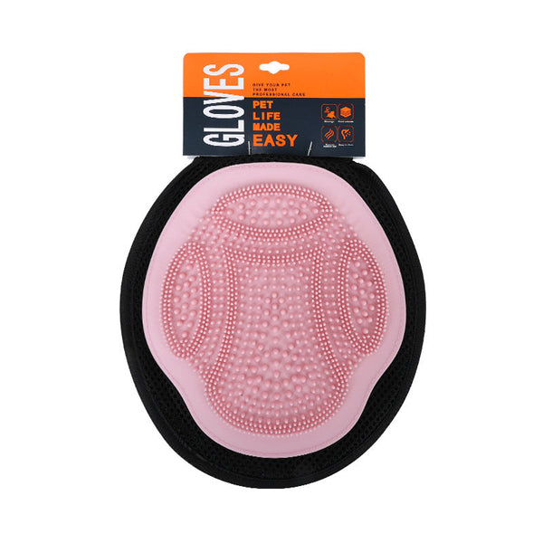 Pink 3 Pack Gentle Pet Grooming Glove Deshedding Bathing & Massage Mitt For Dogs Cats Breathable Adjustable Massagers