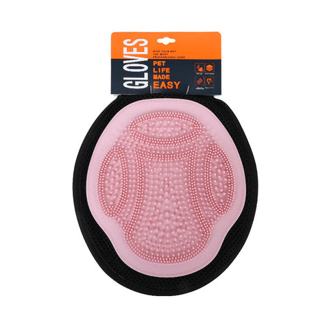 Pink 3 Pack Gentle Pet Grooming Glove Deshedding Bathing & Massage Mitt For Dogs Cats Breathable Adjustable Massagers