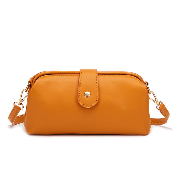 Yellow Chic Inspired Pu Leather Crossbody Bag Small Frame Doctor Style Purse With Strap Women's Bags & Handbags