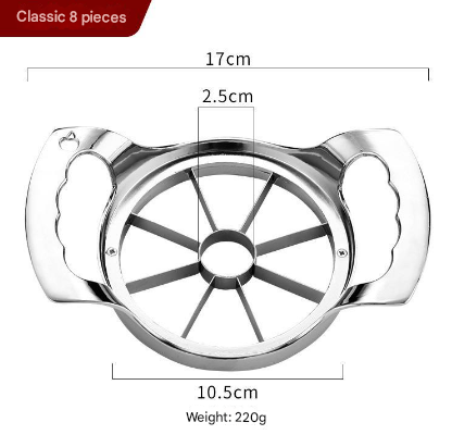 Silver Premium Apple Slicer Corer Heavy Duty Stainless Steel Fruit Cutter 8 Slice Divider Kitchen Gadget Peelers & Slicers