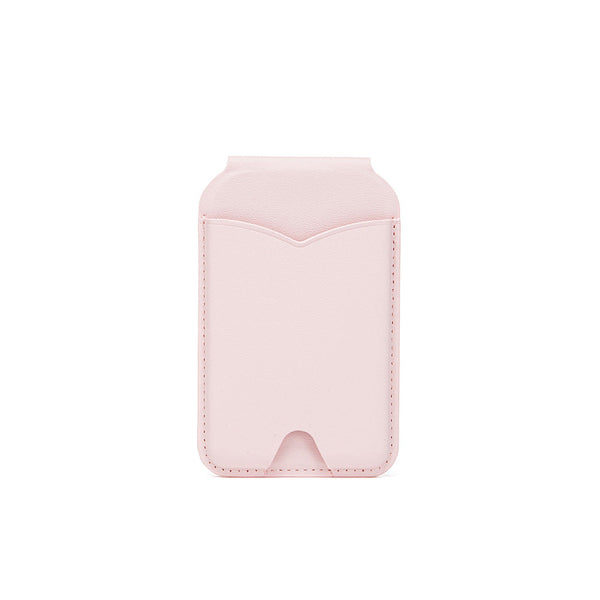 Pink Chic Magsafe Wallet With Mirror & Stand Pu Leather Card Holder For Iphone 12 16 Series Travel Wallets