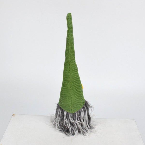 2 Pcs Charming Green Gnome Plush Faceless Gonk With Long Dangle Legs Adorable Shelf Sitter Home Decor Accent Sculptures & Figurines