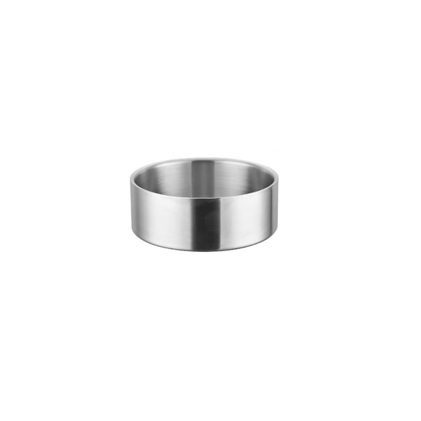 Silver Premium 304 Stainless Steel Pet Bowl (32Oz) Non Slip Anti Tip Food Water Dish For Dogs & Cats Dog Bowls