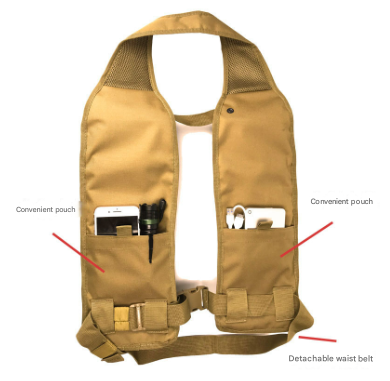 Black Ultimate 12 Can Beverage Carrier Vest Hands Free Outdoor Party Backpack Party Gags & Tricks