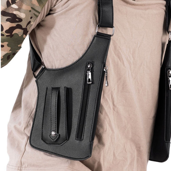Black Urban Tactical Anti Theft Shoulder Holster Bag Secure Multi Pocket Chest Rig For Men Bags