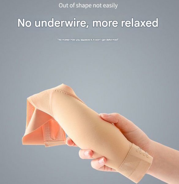 Size L Blue Wireless Electric Breast Massager Bra 5 Modes Vibration & 3 Heat Levels For Lifting Comfort Wellness Massagers