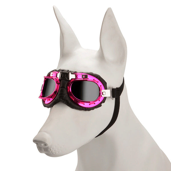 Pink Frame Black Film Retro Pet Goggles Uv Protection Sunglasses For Small Medium Dogs & Cats Windproof Shatterproof Eye Protection Dog Clothing & Sho