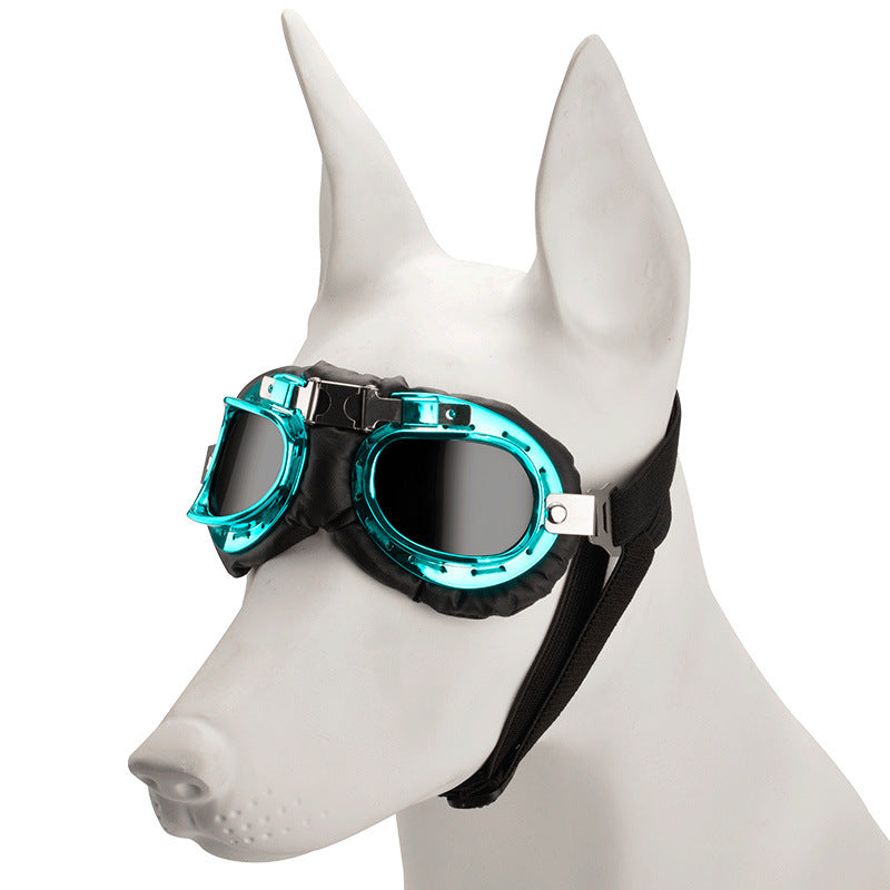 Blue Frame Black Film Retro Pet Goggles Uv Protection Sunglasses For Small Medium Dogs & Cats Windproof Shatterproof Eye Dog Clothing & Shoes
