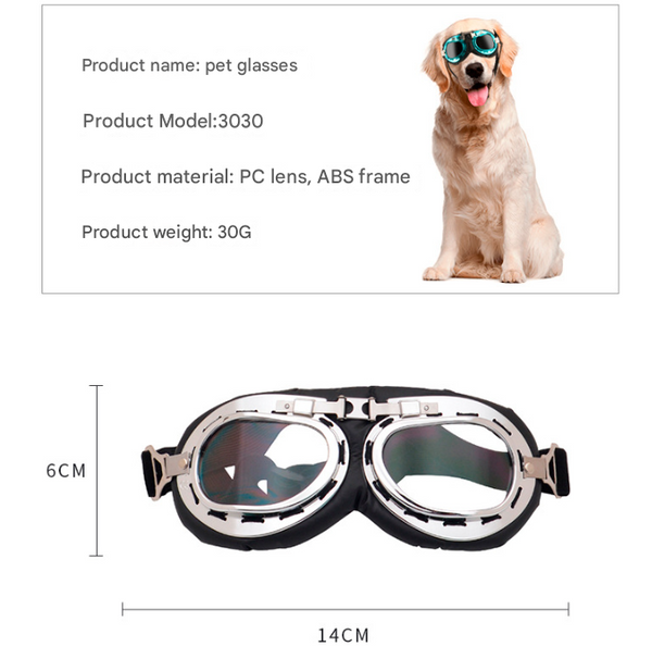 Blue Frame Black Film Retro Pet Goggles Uv Protection Sunglasses For Small Medium Dogs & Cats Windproof Shatterproof Eye Dog Clothing & Shoes