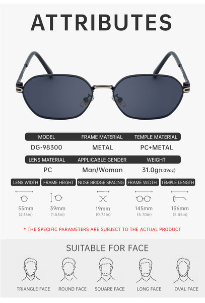 Green Gradient Lenses Chic Oval For Women Uv400 Protection Lightweight Metal Frame Comfortable Design Sunglasses