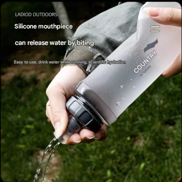 Green And White Ultra Lightweight 350Ml Soft Running Flask Bpa Free Collapsible Tpu Water Bottle For Hiking Cycling & Outdoor Sports Vacuum Flasks & M