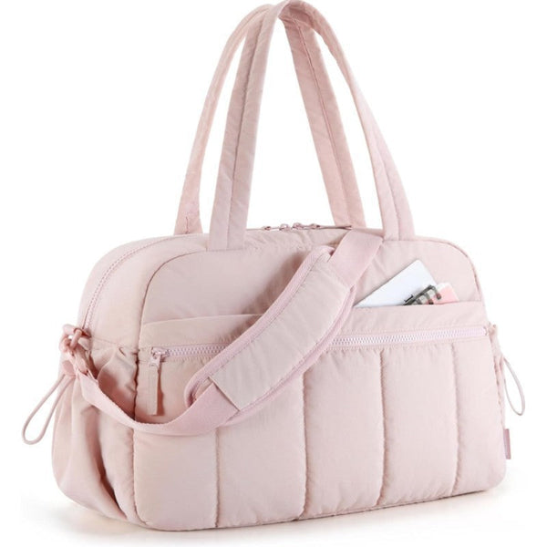 Pink Versatile Carry On Travel Duffel Bag Airline Personal Item Size With Waterproof Wet Pocket Trolley Sleeve Duffle Bags