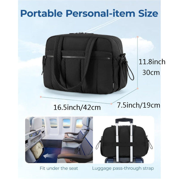 Purple Versatile Carry On Travel Duffel Bag Airline Personal Item Size With Waterproof Wet Pocket & Trolley Sleeve Duffle Bags