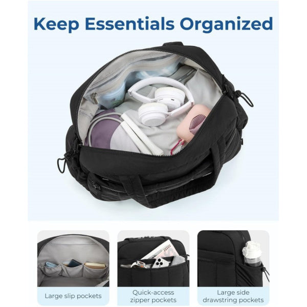 Light Blue Versatile Carry On Travel Duffel Bag Airline Personal Item Size With Waterproof Wet Pocket & Trolley Sleeve Duffle Bags