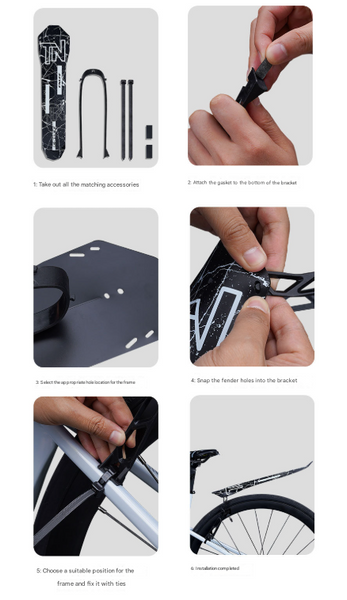 Style D Black And Pink Lightweight Bicycle Rear Mudguard Adjustable Pp5 Fender For Mtb, Road & Folding Bikes (Not For V Brakes) Chain Guards & Bash Gu