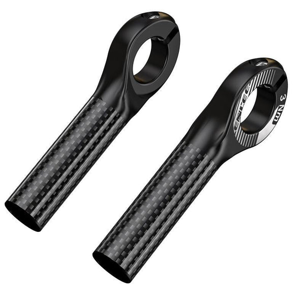 Black Ultralight Carbon Fiber Bicycle Bar Ends Ergonomic Anti Slip Grips For Mtb & Hybrid Bikes (22.2Mm) Handlebar Grips Tape & Pads
