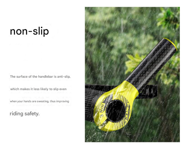 Black Ultralight Carbon Fiber Bicycle Bar Ends Ergonomic Anti Slip Grips For Mtb & Hybrid Bikes (22.2Mm) Handlebar Grips Tape & Pads