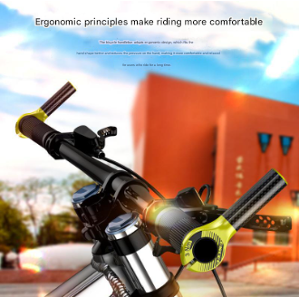 Black And Red Ultralight Carbon Fiber Bicycle Bar Ends Ergonomic Anti Slip Grips For Mtb & Hybrid Bikes (22.2Mm) Handlebar Grips Tape & Pads