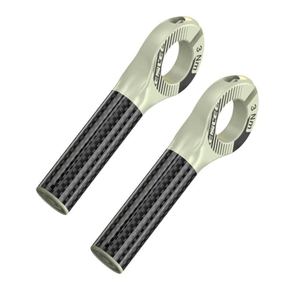 Black And Light Green Ultralight Carbon Fiber Bicycle Bar Ends Ergonomic Anti Slip Grips For Mtb & Hybrid Bikes (22.2Mm) Handlebar Grips Tape & Pads