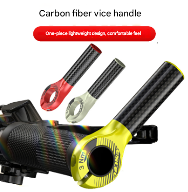 Black And Light Green Ultralight Carbon Fiber Bicycle Bar Ends Ergonomic Anti Slip Grips For Mtb & Hybrid Bikes (22.2Mm) Handlebar Grips Tape & Pads