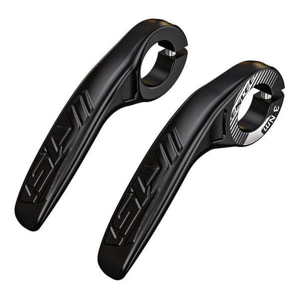 Black Ultralight Ergonomic Bike Bar Ends High Strength Composite Horn Grips (22.2Mm) Handlebar Grips Tape & Pads