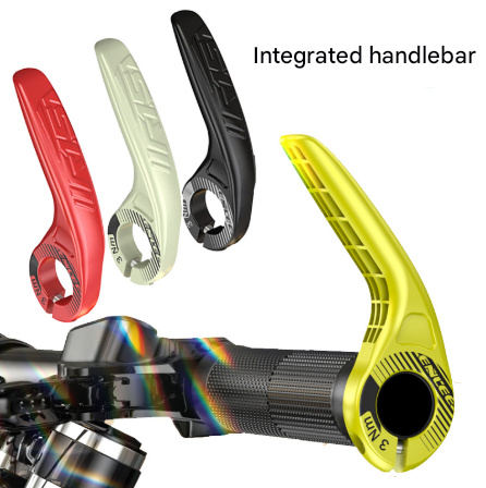 Red Ultralight Ergonomic Bike Bar Ends High Strength Composite Horn Grips (22.2Mm) Handlebar Grips Tape & Pads