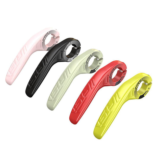 Red Ultralight Ergonomic Bike Bar Ends High Strength Composite Horn Grips (22.2Mm) Handlebar Grips Tape & Pads