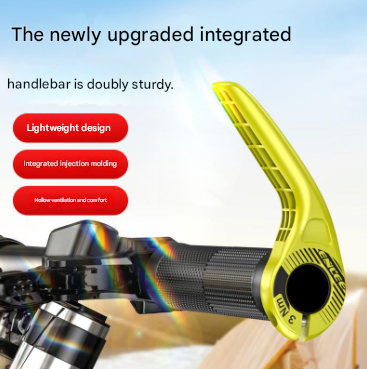 Red Ultralight Ergonomic Bike Bar Ends High Strength Composite Horn Grips (22.2Mm) Handlebar Grips Tape & Pads