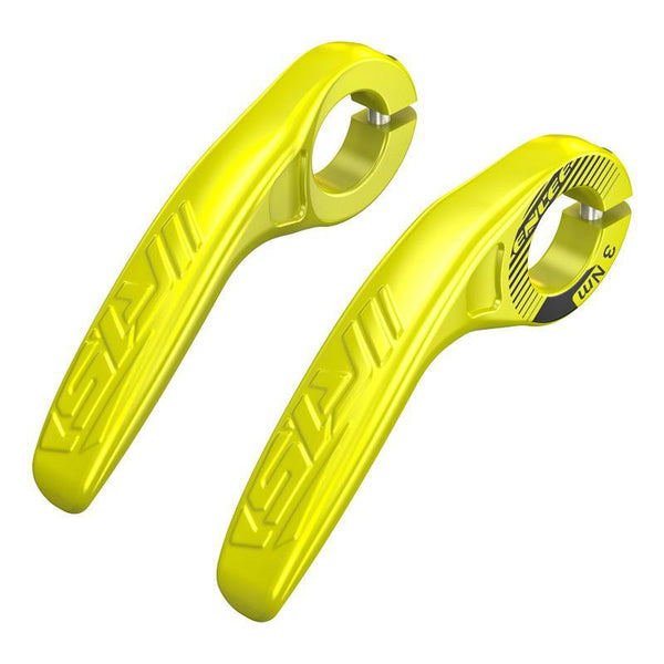Fluorescent Yellow Ultralight Ergonomic Bike Bar Ends High Strength Composite Horn Grips (22.2Mm) Handlebar Grips Tape & Pads