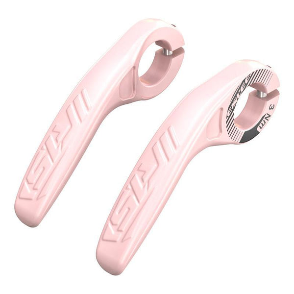 Pink Ultralight Ergonomic Bike Bar Ends High Strength Composite Horn Grips (22.2Mm) Handlebar Grips Tape & Pads