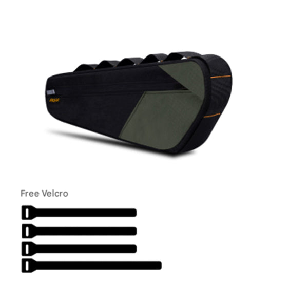 Black And Green Waterproof Bicycle Frame Bag 2.5L Slim Top Tube Storage Pouch For Cycling Essentials Bags & Panniers