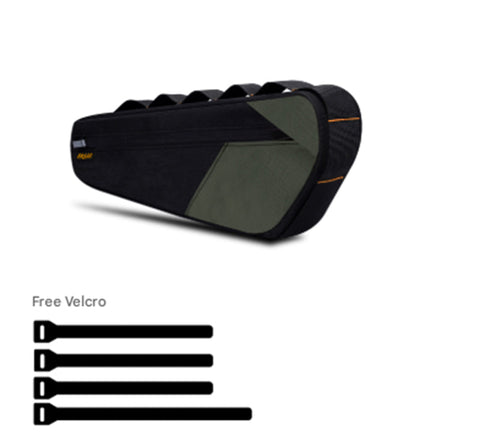 Black And Green Waterproof Bicycle Frame Bag 2.5L Slim Top Tube Storage Pouch For Cycling Essentials Bags & Panniers