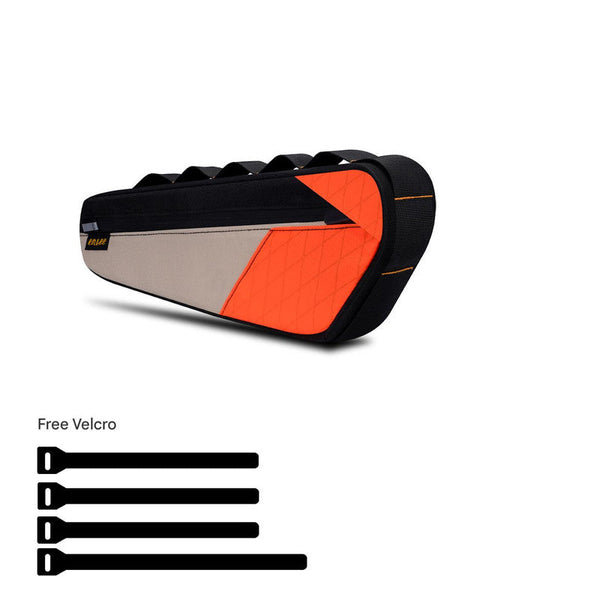 Black And Orange Waterproof Bicycle Frame Bag 2.5L Slim Top Tube Storage Pouch For Cycling Essentials Bags & Panniers