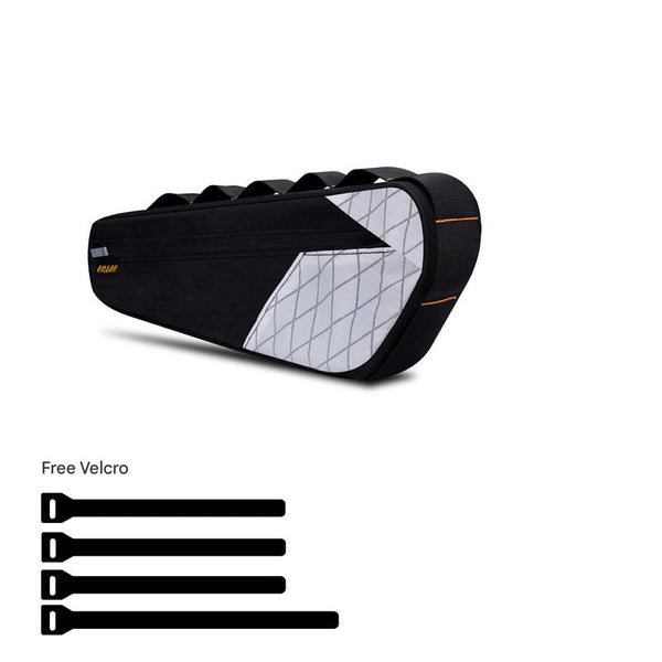 Black And White Waterproof Bicycle Frame Bag 2.5L Slim Top Tube Storage Pouch For Cycling Essentials Bags & Panniers