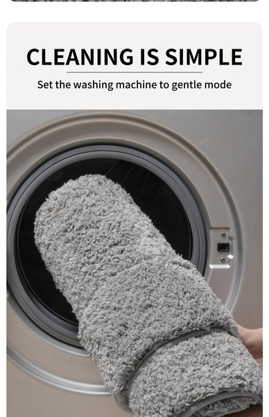 Green Ultra Absorbent Plush Bath Mat Non Slip Bathroom Rug With Innovative Foot Drying Pocket Bath Mats Rugs & Toilet Covers