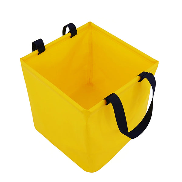 Yellow 25L Collapsible Bucket Heavy Duty Pvc Waterproof Folding Pail For Fishing Camping & Car Washing Other Camping Cooking Supplies