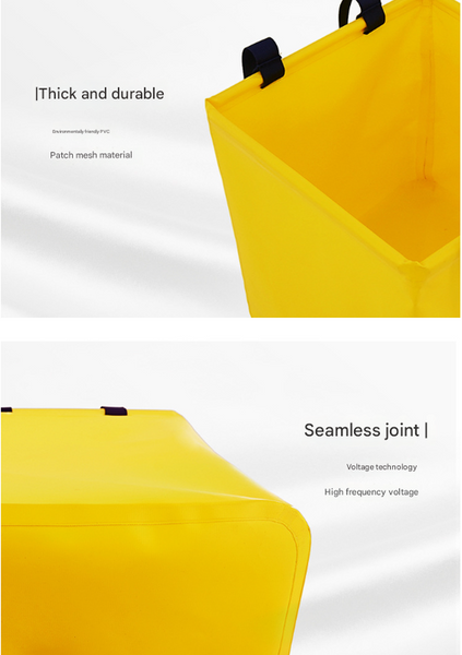 Yellow 25L Collapsible Bucket Heavy Duty Pvc Waterproof Folding Pail For Fishing Camping & Car Washing Other Camping Cooking Supplies